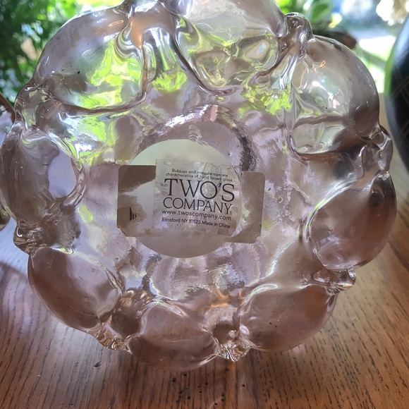 Twos Company Hand Blown Pink Pumpkin Shaped Vases - Picture 7 of 8